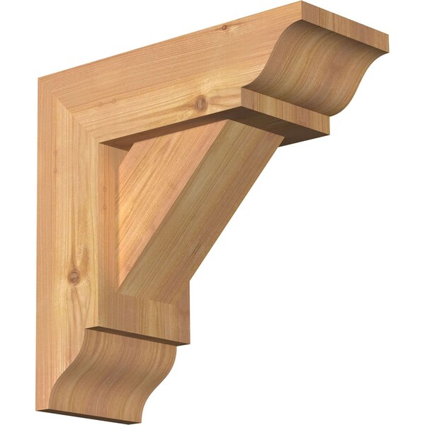 Ekena Millwork Traditional Traditional Smooth Bracket w/ Offset Brace, Western Red Cedar, 5 1/2"W x 14"D x 14"H BKT0604X14X14TRA01SWR - main